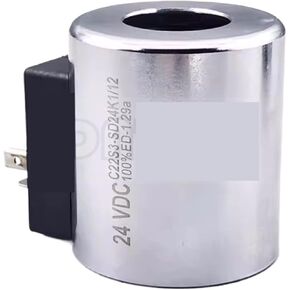 1pc Hydraulic Solenoid Valve Coil C22s3-Sd24k1/12 1.29A Inner Diameter 22mm Outer Diameter45mm Height 50mm 12VDC 24VDC Copper Wire(24VDC) in Kuwait