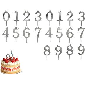 مجموعة حامل شموع عيد الميلاد ذات الأرقام القابلة لإعادة الاستخدام، مجموعة حاملات شموع كعكة عيد الميلاد الرقمية الجديدة لعام 2026، زخارف فضية لتزيين الكيك، ملحقات كعك الحفلات، تصميم سهل الإدخال (مجموعتان) in Kuwait