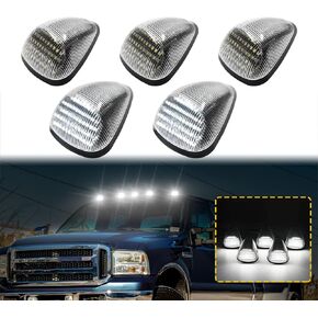 مصابيح LED لسقف الكابينة متوافقة مع F150 F250 1984-1996 وF250 HD 1997 وF350 1984-1997 وF Super Duty 1988-1997 مصباح التحديد العلوي (عدسة شفافة وضوء كهرماني) in Kuwait