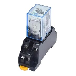 MY2NJ MY4NJ Electromagnetic Power Relay with Socket Base, 5A 8PIN 14PIN, AC/DC 12V 24V 110V 220V, DIN Rail Mount (AC 220V MY2NJ) in Kuwait