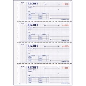 كتاب إيصالات الأموال من ريديفورم 8L806 2 3/4 × 7 مكرر بدون كربون 200 مجموعة/كتاب in Kuwait