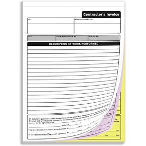50 Sets Contractor Invoice Book, 8 x 11 Inches 3-Part Carbonless Estimate Book with Snap-Off Design and Page Divider, Invoice Receipt Book for Small Business and Contractors in Kuwait