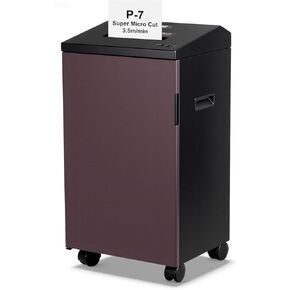 ماكينة تقطيع الورق التجارية الاحترافية عالية الأمان P-7 شديدة التحمل (1 * 1.2 مم)، 5 ورقات فائقة القطع، حاوية سعة 11.9 جالون، تقطيع 3.5 م/دقيقة، ماكينة تقطيع الورق للمستندات السرية in Kuwait