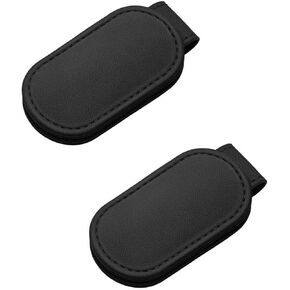 مشبك مغناطيسي متعدد الوظائف، مشبك جلدي ناعم صغير كمشبك نقود، مشبك حزام ومشبك مذكرة (أسود) in Kuwait