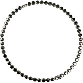 Personalized 6mm Natural Crystal Stone Choker Necklace for Men Women | Custom Engravable Initial Bead | Healing Jewelry Gift for Birthday Anniversary, 19.5" in Saudi Arabia
