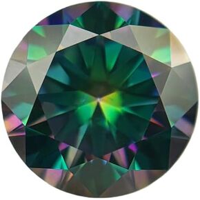 Round Color Moissanite Stone Lab Grown Simulated Gemstone Green Blue 0.3-4ct Loose Cut Moissanites Gems in Saudi Arabia