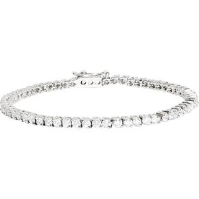 7CT D VVS1 Lab Grown Diamond Tennis Bracelet | 2-Prong Setting | 14K White Gold | 7.5 Inch | Designer Luxury Fine Jewelry | Certified Conflict-Free Sparkling Diamonds in Saudi Arabia