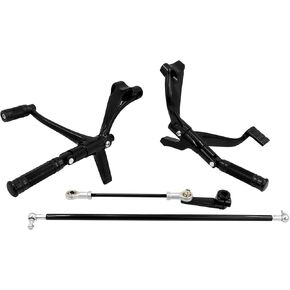 مجموعة أدوات التحكم الأمامية للدراجة النارية HDBUBALUS مجموعة روابط العتلات تناسب Harley Sportster XL 883 1200 2004-2013 Black Style A in Kuwait