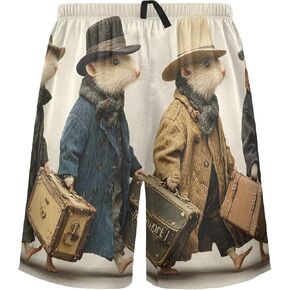 Men's Sleep Shorts Retro Mouses, Pajama Pants Bottom Sleepwear with Pockets S in Saudi Arabia