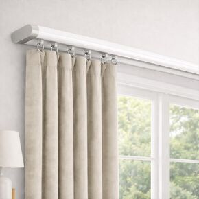 Silent Curtain Track Ceiling Mount 6'/8'/10'/12'/15', Wide 1.8" White Aluminum track Curtains Rail Set, Bedroom/Window/Hotel Drop Ceiling Curtains Tracks (without curtains & hooks) (6ft/183cm) in Saudi Arabia
