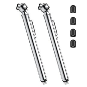 Pencil Tire Pressure Gauge 2 Pack, 10-75PSI Air Pressure Gauge with Tire Caps, Stainless Steel Body, 3 Measurements (±2% Span) for Cars, RVs, Bicycles in Kuwait