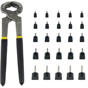 30 زوجًا من قبعات إصلاح الأحذية البديلة ذات الكعب العالي، طقم دبابيس بديلة للأحذية ذات الكعب العالي للسيدات مع كماشة إزالة خنجر (5 أحجام مختلفة من دبابيس إصلاح المسامير 8/9/10/11/12 مم) in Kuwait