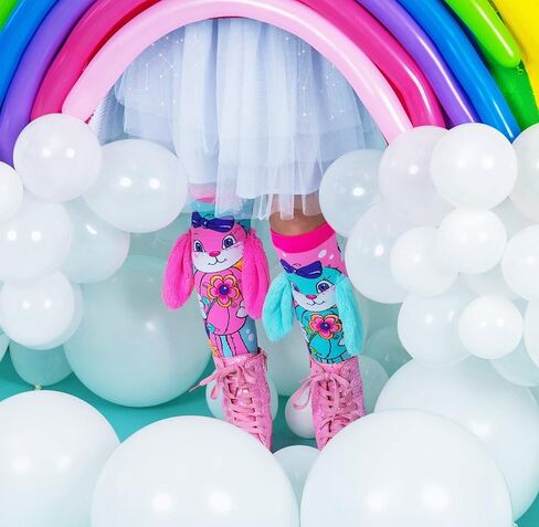 جوارب MADMIA للأطفال الصغار، Hunny Bunny، باستيل، 3-5 سنوات، زوج واحد، كاجوال، رايون الخيزران/القطن، طول الكاحل، جوارب شبشب in Kuwait