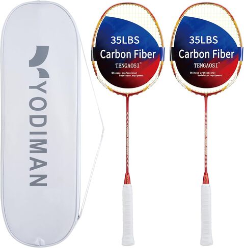 TENGAOSI Badminton Racket, 4U Lightweight Badminton Racquet, Professional 100% Full Carbon Badminton Racket with Grip in Kuwait