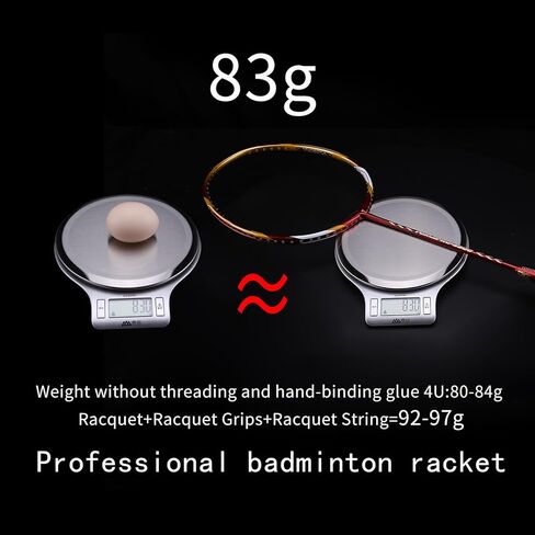 TENGAOSI Badminton Racket, 4U Lightweight Badminton Racquet, Professional 100% Full Carbon Badminton Racket with Grip in Kuwait