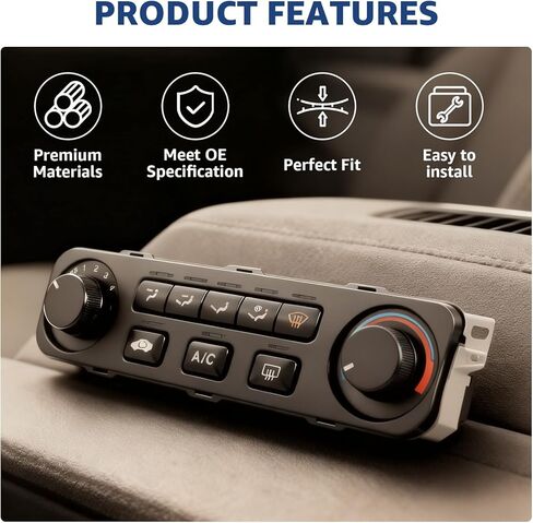 وحدة التحكم في المناخ لسخان مكيف الهواء، مفتاح التحكم في سخان مكيف الهواء، وحدة التحكم في المناخ الأمامي المتوافقة مع هوندا أكورد 2001-2002 استبدال # 79600-S84-A21ZA in Kuwait