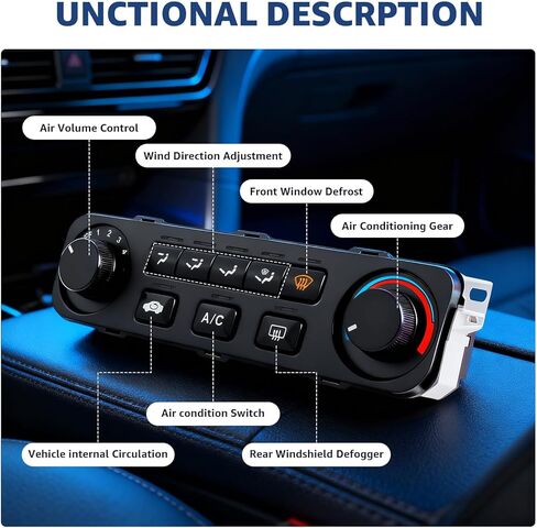 وحدة التحكم في المناخ لسخان مكيف الهواء، مفتاح التحكم في سخان مكيف الهواء، وحدة التحكم في المناخ الأمامي المتوافقة مع هوندا أكورد 2001-2002 استبدال # 79600-S84-A21ZA in Kuwait