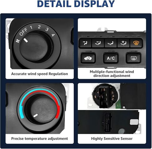 وحدة التحكم في المناخ لسخان مكيف الهواء، مفتاح التحكم في سخان مكيف الهواء، وحدة التحكم في المناخ الأمامي المتوافقة مع هوندا أكورد 2001-2002 استبدال # 79600-S84-A21ZA in Kuwait