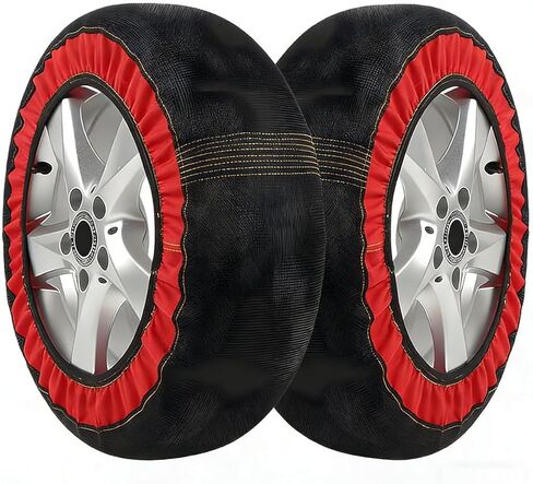 2PCS Snow Chains for CR-V V 2018 2019 2020 2021 2022, Car Wheel Tire Chain Anti-skid Automotive Wheel Snow Socks Ice Traction Cover Improved Surfce Hold,A/6008 in Saudi Arabia