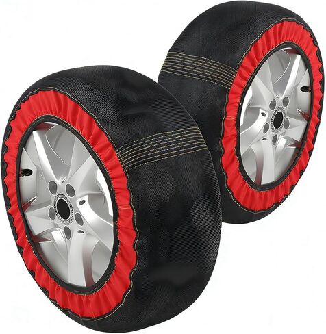 2PCS Snow Chains for Benz S500 S350d (V 223) 2020 2021 2022 2023 2024, Car Wheel Tire Chain Anti-skid Automotive Wheel Snow Socks Ice Traction Cover Improved Surfce Hold,A/6004 in Saudi Arabia