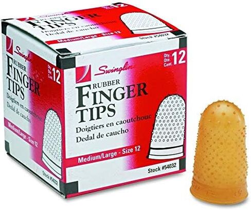 أطراف أصابع مطاطية من Swingline 54032، 12 (متوسطة-كبيرة)، كهرمان (4)، تباع في 4 عبوات، إجمالي 48 قطعة in Saudi Arabia