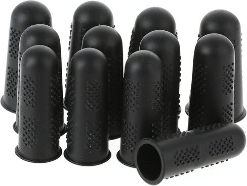 Silicone Finger Protectors, 12 PCS 3 Sizes Rubber Fingers Tips Silicone Finger Tip Protectors Rubber Thumb Protector Fingers Thimble Guard Tips Caps Cover for Embroidery Sewing Cutting Sorting Task in Saudi Arabia
