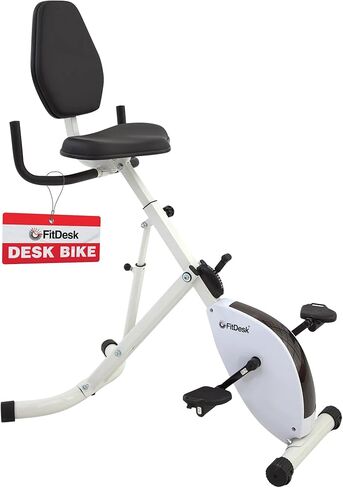 FitDesk Desk Bike 3.0 - Folding Exercise Bike for Work from Home Fitness, Stationary Bike and Desk Exercise Equipment with Built-in Tablet Holder, Bike Desk Workout Equipment, Fully Adjustable & Lightweight in Kuwait