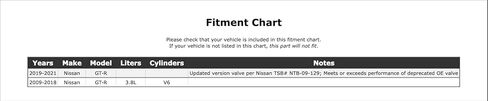 علبة معدنية للبخار تنفيس الملف اللولبي متوافق مع نيسان GT-R 3.8L V6 2021 2020 2019 2018 2017 2016 2015 2014 2013 2012 2011 2010 2009 P-3957081 in Kuwait