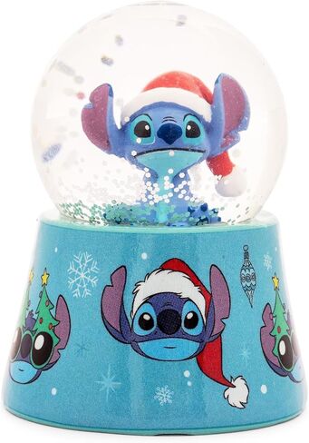 Disney Lilo & Stitch Santa Stitch Mini Light-Up Snow Globe with Swirling Glitter Display | 3 Inches Tall in Saudi Arabia