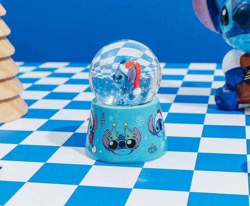 Disney Lilo & Stitch Santa Stitch Mini Light-Up Snow Globe with Swirling Glitter Display | 3 Inches Tall in Saudi Arabia