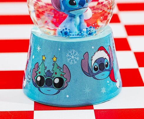 Disney Lilo & Stitch Santa Stitch Mini Light-Up Snow Globe with Swirling Glitter Display | 3 Inches Tall in Saudi Arabia
