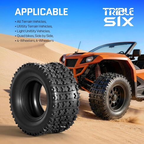 TRIBLE SIX 20x10-9 ATV/UTV Tires,20x10x9 All-Terrain Mud & Trail Tires,4PR,Tubeless,Set of 2 in Kuwait