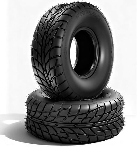 إطارات TRIBLE SIX مقاس 25x10-12 ATV/UTV، إطارات 25x10x12 للطين والممرات لجميع التضاريس، مصنفة بـ 4 طبقات، بدون أنابيب، مجموعة من 2 in Kuwait