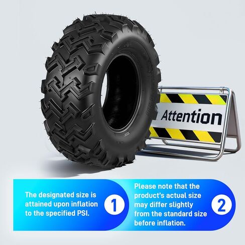 مجموعة TRIBLE SIX مكونة من 2 إطارات ATV UTV مقاس 22x11-10، وإطارات الطين والمسارات مقاس 22x11x10 لجميع التضاريس، مصنفة بـ 4 طبقات، بدون أنابيب in Kuwait