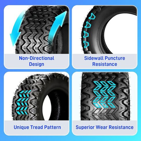 TRIBLE SIX Set of 2 25x10-12 ATV/UTV Tires,25x10x12 All-Terrain Mud & Trail Tires,6PR,Tubeless in Kuwait