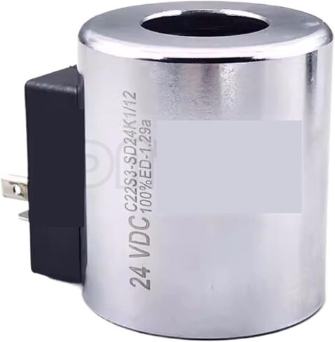1pc Hydraulic Solenoid Valve Coil C22s3-Sd24k1/12 1.29A Inner Diameter 22mm Outer Diameter45mm Height 50mm 12VDC 24VDC Copper Wire(24VDC) in Saudi Arabia