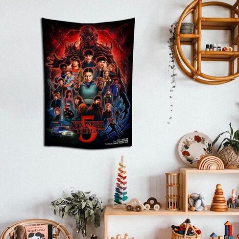 Pauluios Straoger Thinos Tapestry Poster For Kids Fans Bedroom Wall Hanging Decoration-Stranger Things Season 5 Tapestry For Teen Boy Birthday Party Gifts-70X100CM in Saudi Arabia
