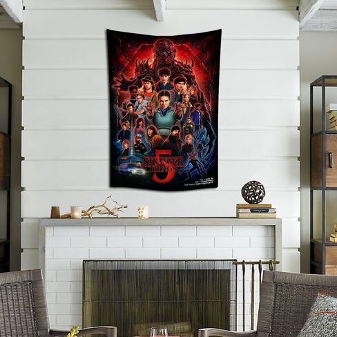 Pauluios Straoger Thinos Tapestry Poster For Kids Fans Bedroom Wall Hanging Decoration-Stranger Things Season 5 Tapestry For Teen Boy Birthday Party Gifts-70X100CM in Saudi Arabia