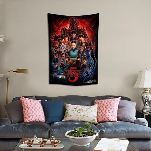 Pauluios Straoger Thinos Tapestry Poster For Kids Fans Bedroom Wall Hanging Decoration-Stranger Things Season 5 Tapestry For Teen Boy Birthday Party Gifts-70X100CM in Saudi Arabia