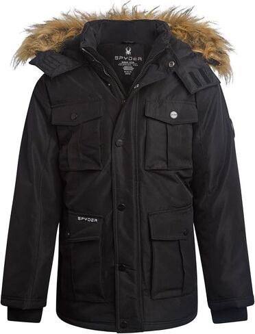 Spyder Boys Winter Coat - Wind & Water Resistant Heavyweight Long Length Insulated Kids Parka Winter Ski Jacket with Hood in Kuwait