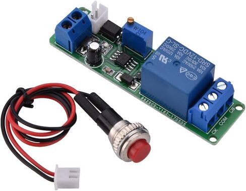 1Pcs DC 12V Timer e Adjustable Timer Delay Turn Off e Timing Relay Time Switch 1~10sec 67.6 * 19.2mm / 2.66 * 0.75" in Saudi Arabia