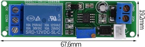 1Pcs DC 12V Timer e Adjustable Timer Delay Turn Off e Timing Relay Time Switch 1~10sec 67.6 * 19.2mm / 2.66 * 0.75" in Saudi Arabia