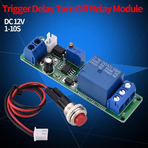 1Pcs DC 12V Timer e Adjustable Timer Delay Turn Off e Timing Relay Time Switch 1~10sec 67.6 * 19.2mm / 2.66 * 0.75" in Saudi Arabia
