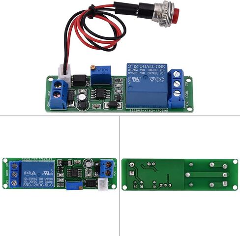 1Pcs DC 12V Timer e Adjustable Timer Delay Turn Off e Timing Relay Time Switch 1~10sec 67.6 * 19.2mm / 2.66 * 0.75" in Saudi Arabia