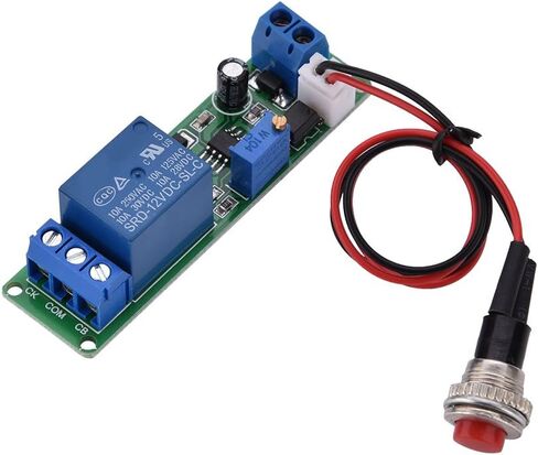 1Pcs DC 12V Timer e Adjustable Timer Delay Turn Off e Timing Relay Time Switch 1~10sec 67.6 * 19.2mm / 2.66 * 0.75" in Saudi Arabia
