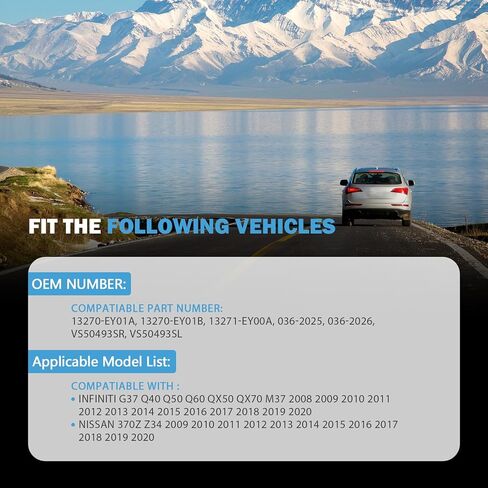 مجموعة حشية غطاء صمام المحرك متوافقة مع إنفينيتي Ex37 Fx37 G37 M37 Q40 Q50 Q60 Q70 Q70L Qx50 Qx70 لاستبدال Nissan 370Z V6 3.7 استبدال 13270EY01A 13271EY00A VS50493SR VS50900R in Kuwait