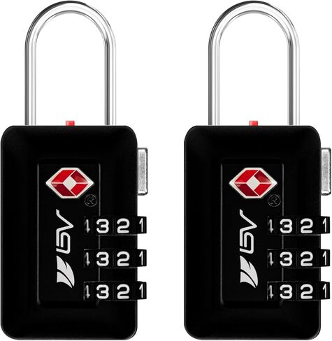 BV TSA Accepted Luggage Travel Lock, Set-Your-Own Combination Lock for School Gym Locker, Luggage Suitcase Baggage Locks, Filing Cabinets, Toolbox, Case (Champagne Gold, 2 Pack) in Saudi Arabia