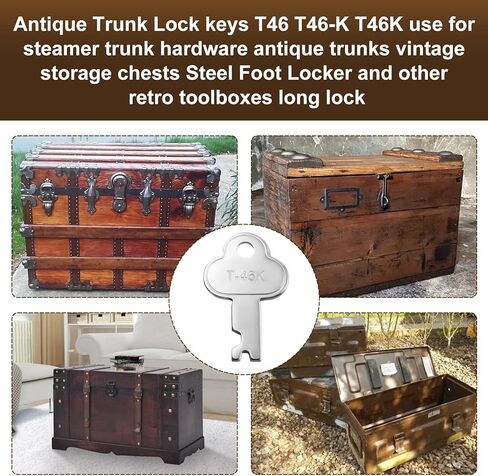 استبدال مفتاح صندوق السيارة T-46K لأقفال G1، G3، 3815، N-3815k، T46 أقفال صندوق السيارة، المفاتيح القديمة لباخرة صندوق السيارة العتيقة من Seward، قطعتان in Kuwait