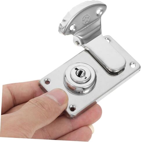 Angoily 2Pcs Antique Luggage Latch Hasps - Vintage Silver Suitcase Lock for Jewelry Box Cabinet - Decorative Metal Hardware for Case Restoration - Left Right Latch in Saudi Arabia