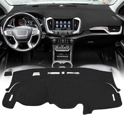 حصيرة غطاء لوحة القيادة تناسب سيارة GMC Terrain مع مستشعر الضوء بدون شاشة عرض رأسية ومكبر صوت، واقي السجاد لوحة القيادة K388 (أسود) in Saudi Arabia